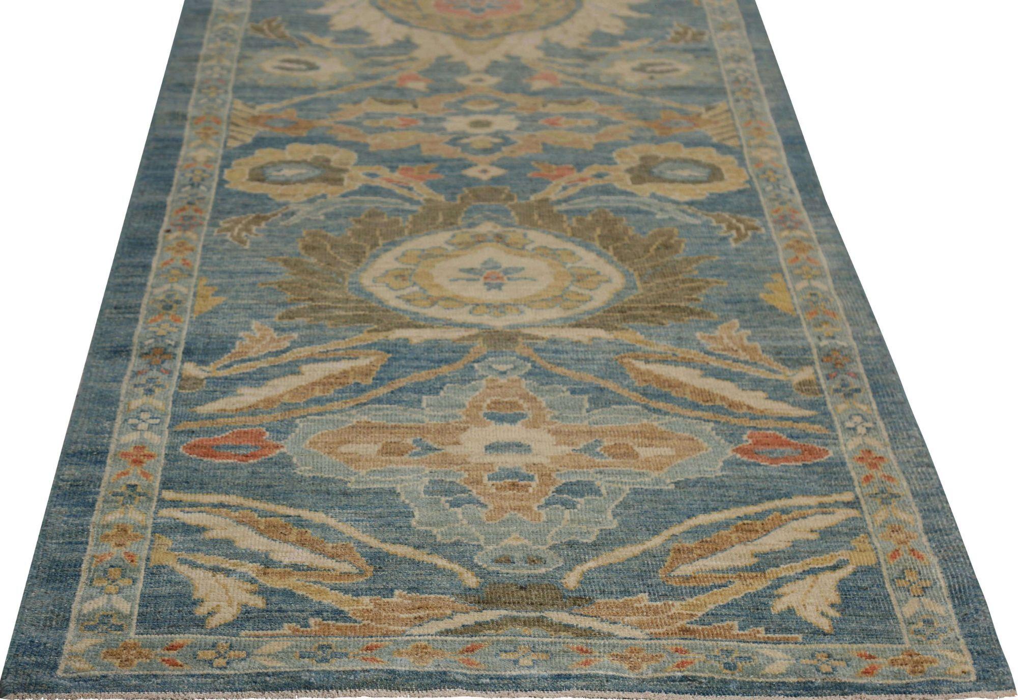Sultanabad-Läufer aus Afghanistan in Sultanabad in Grau - Wolle mit grauem Design - 95776 (Handgeknüpft) im Angebot