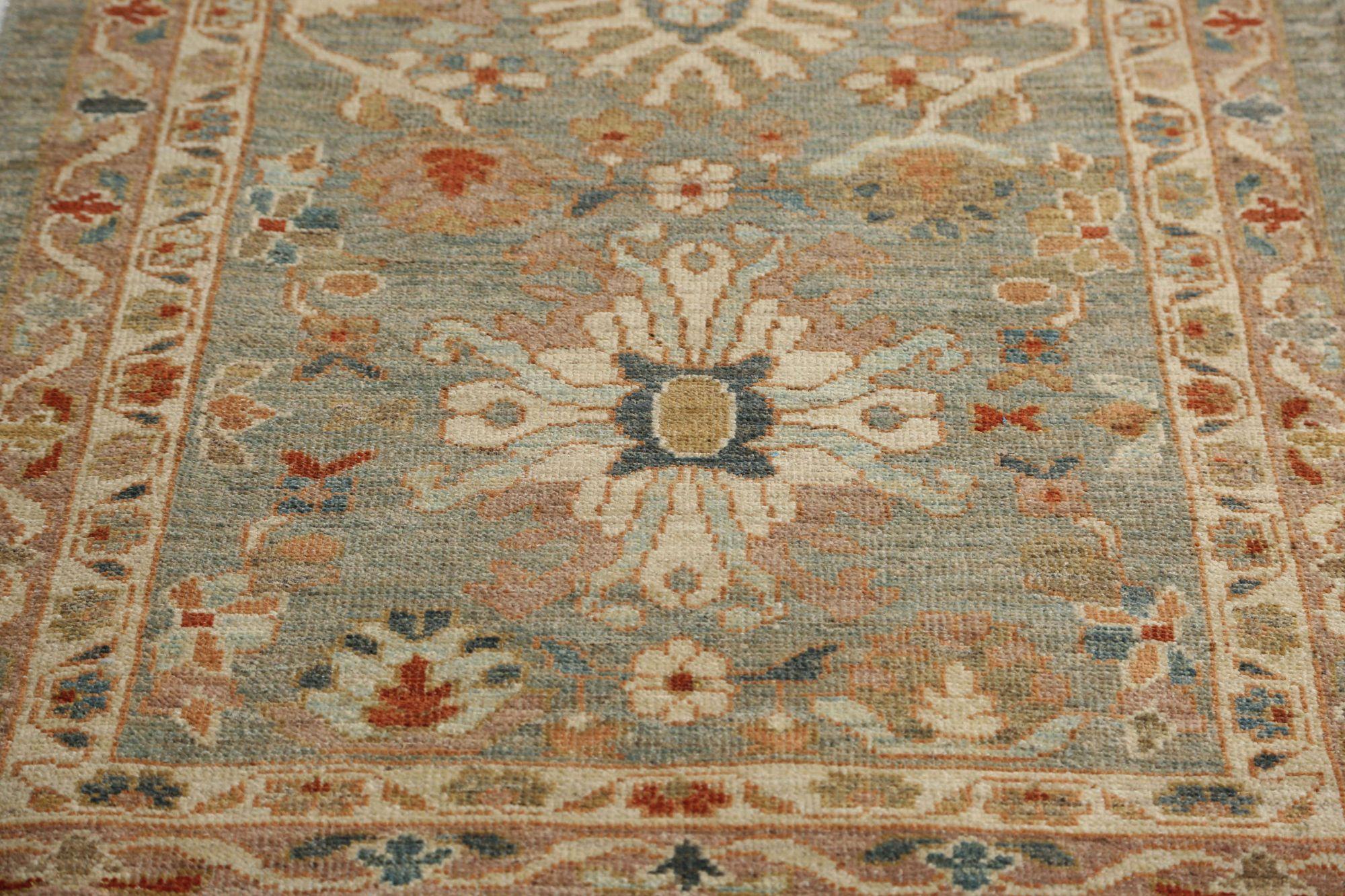 Sultanabad-Läufer aus Afghanistan in Sultanabad in Grau - Wolle mit grauem Design - 95941 (Stammeskunst) im Angebot