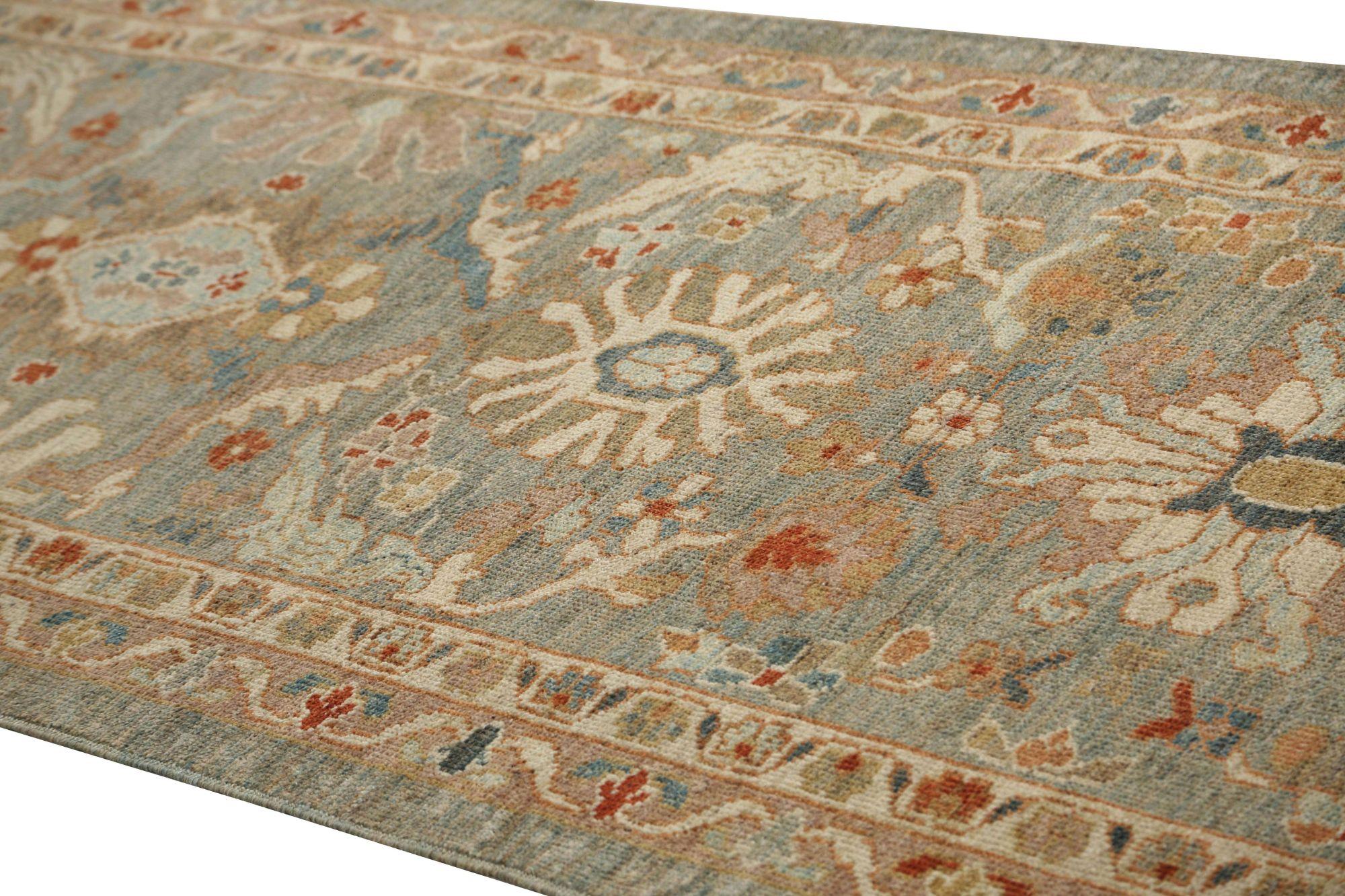Sultanabad-Läufer aus Afghanistan in Sultanabad in Grau - Wolle mit grauem Design - 95941 (Afghanisch) im Angebot