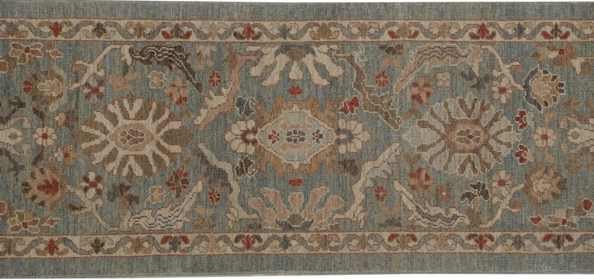 Sultanabad-Läufer aus Afghanistan in Sultanabad in Grau aus Wolle - 95979 (Afghanisch) im Angebot