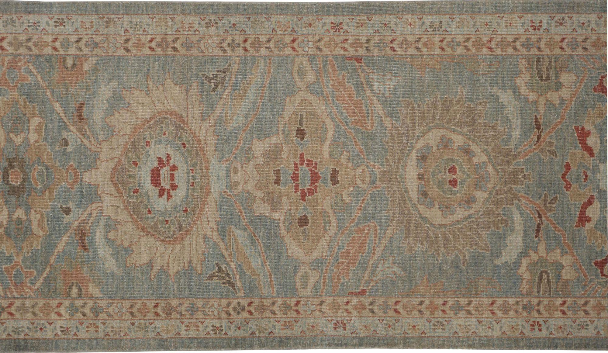 Sultanabad-Läufer aus Afghanistan in Sultanabad - graues Wolldesign - 95990 im Zustand „Hervorragend“ im Angebot in Dallas, TX