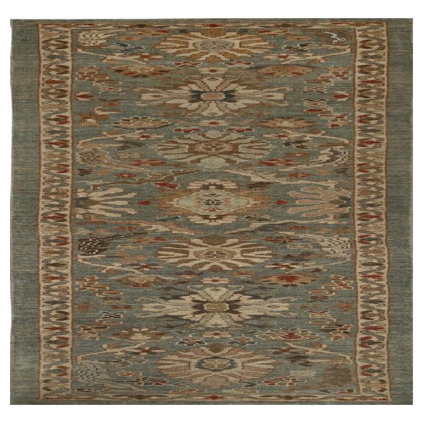 Afghanistan Sultanabad Runner Rug - Wool Gray Design - 96059 For Sale