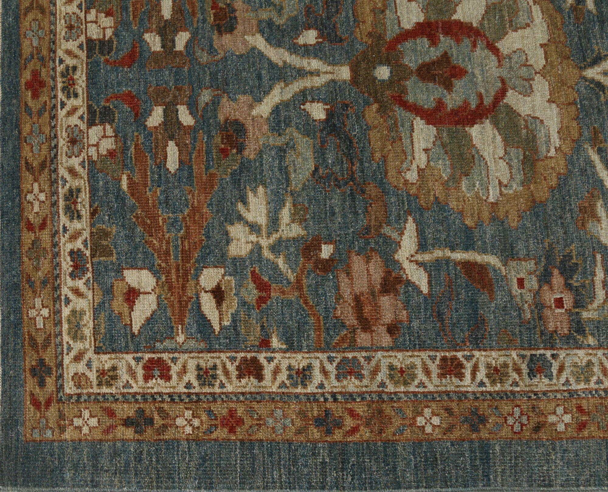 A Persian Sultanabad Style Runner
This exquisite runner rug is a masterful tribute to the celebrated Persian Sultanabad design, a style prized for centuries for its grand, decorative beauty and sophisticated color palettes. It successfully combines