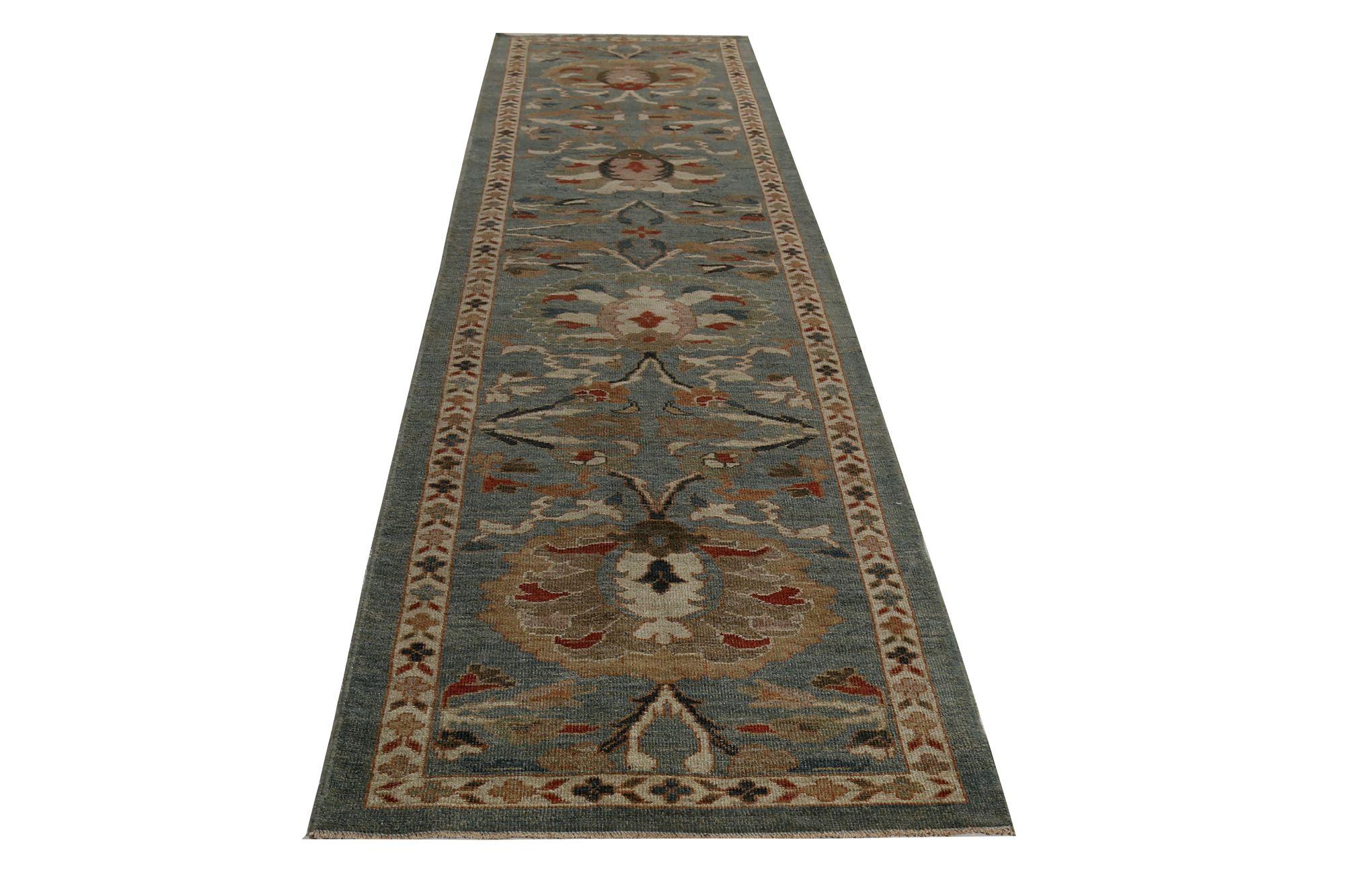 Sultanabad-Läufer aus Afghanistan in Sultanabad in Grau - Wolle mit grauem Design - 97307 (Afghanisch) im Angebot