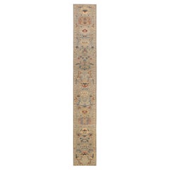 Afghanistan Sultanabad Läufer Teppich - Wolle Elfenbein Design - 95772