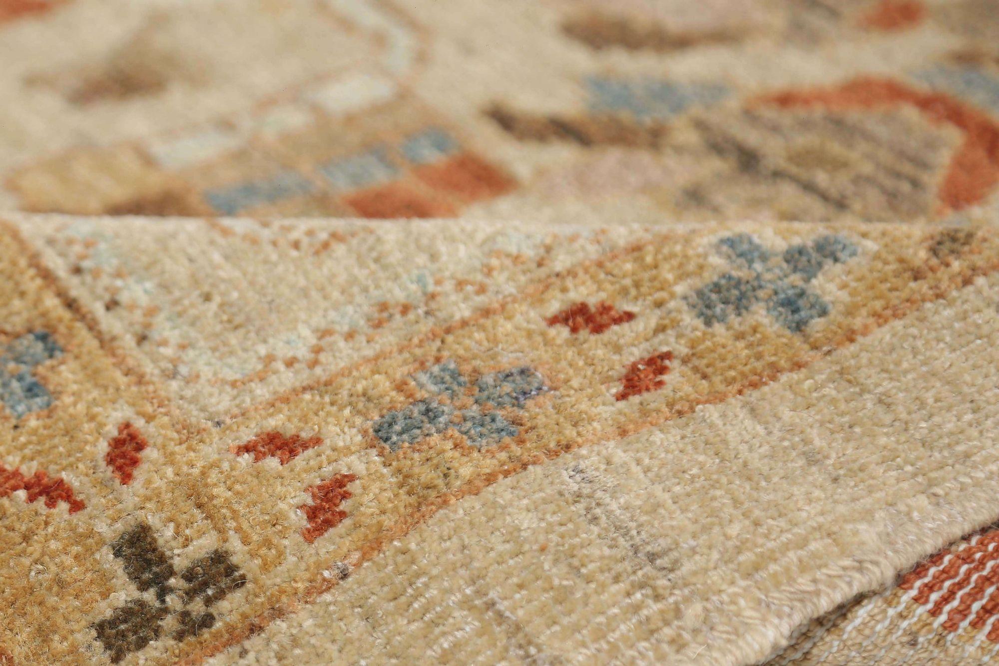 Afghanistan Sultanabad Läufer Teppich - Wolle Elfenbein Design - 95827 (Stammeskunst) im Angebot
