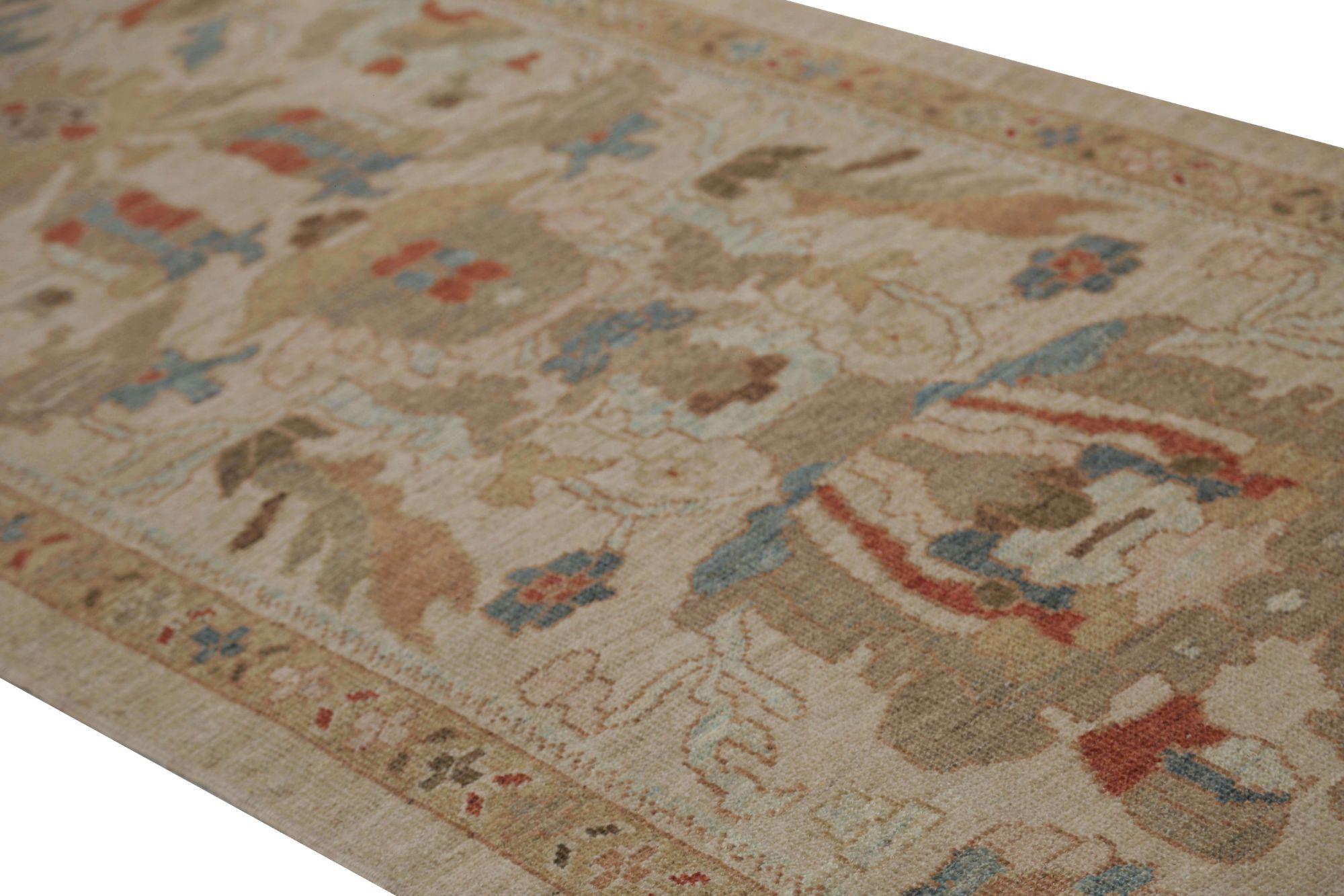 Afghanistan Sultanabad Läufer Teppich - Wolle Elfenbein Design - 95987 (Stammeskunst) im Angebot