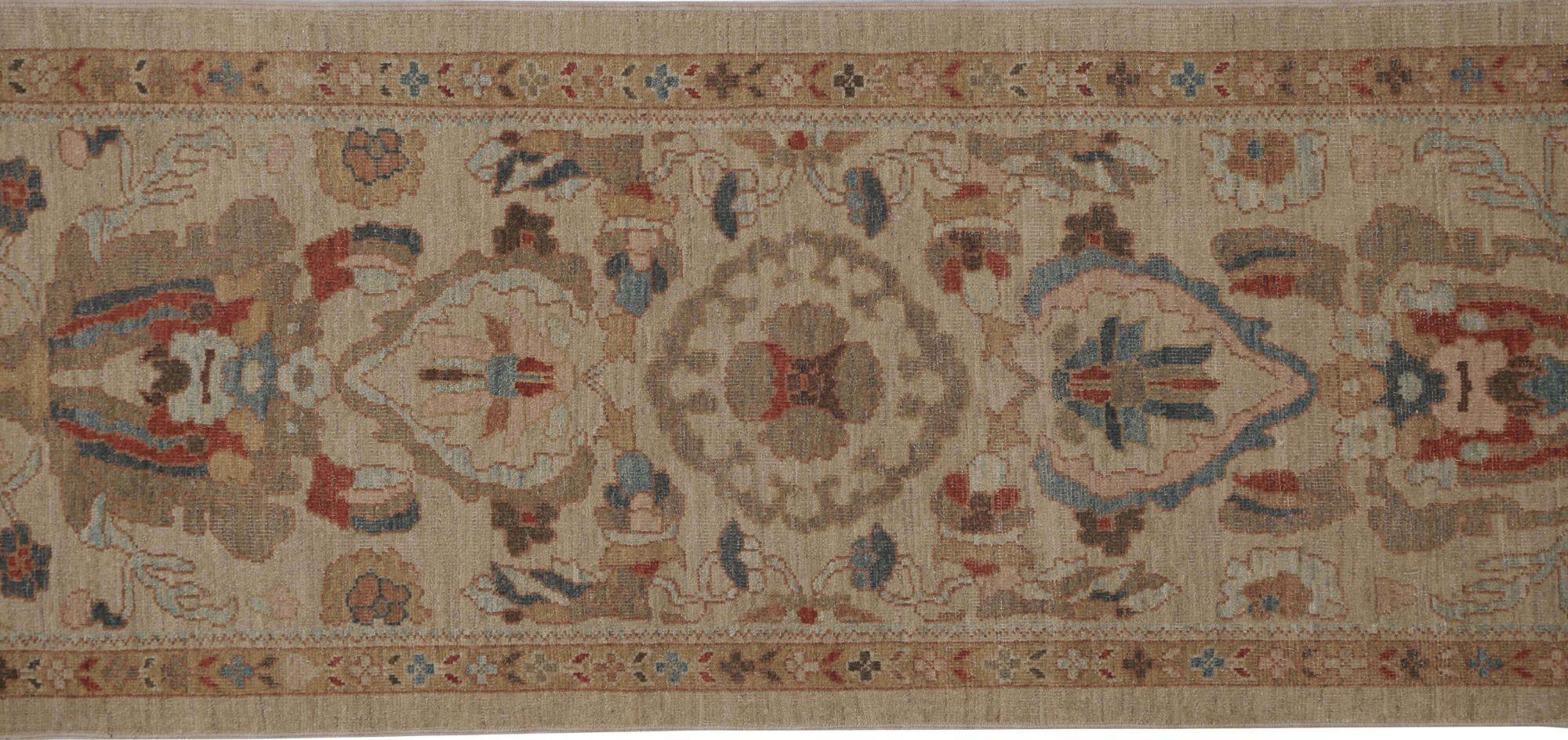 Tappeto Afghanistan Sultanabad Rugs - Disegno in lana e avorio - 95988 In condizioni ottime in vendita a Dallas, TX