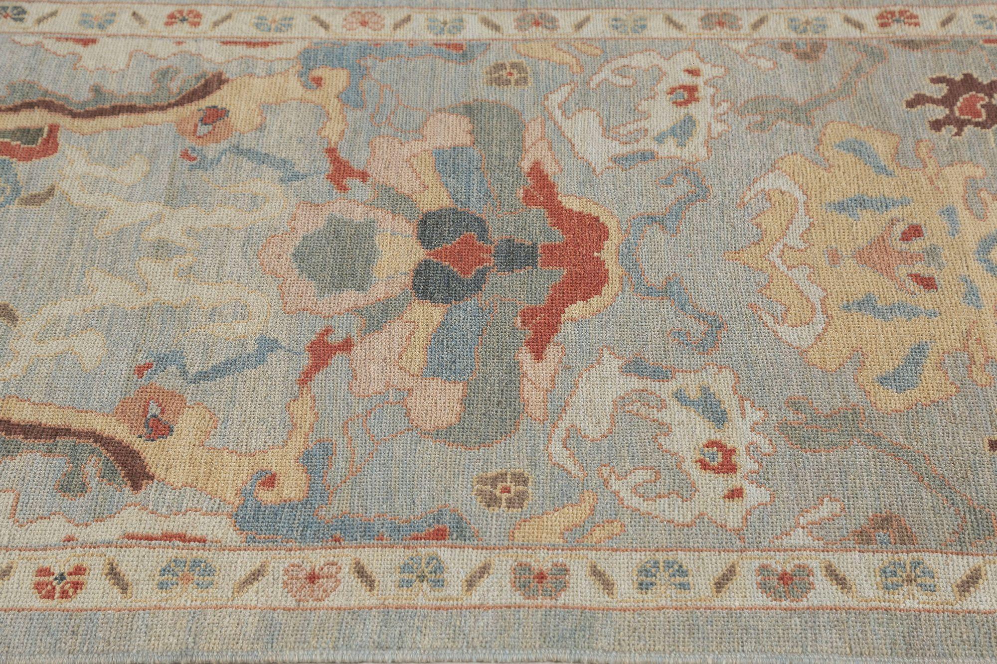 Afghanistan Sultanabad Läufer Teppich - Wolle Elfenbein Design - 97029 (Afghanisch) im Angebot