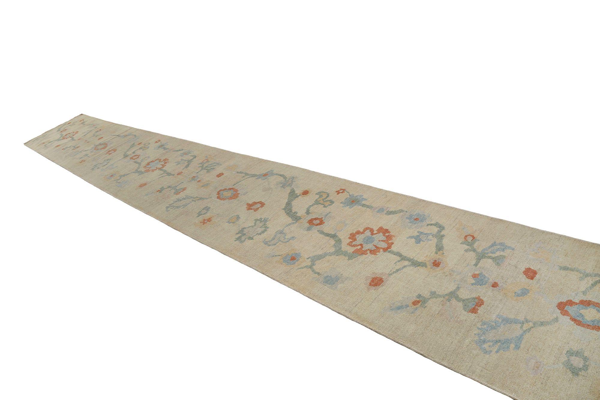 Tribale Tappeto Afghanistan Sultanabad Rugs - Lana Avorio Design/One - 97510 in vendita
