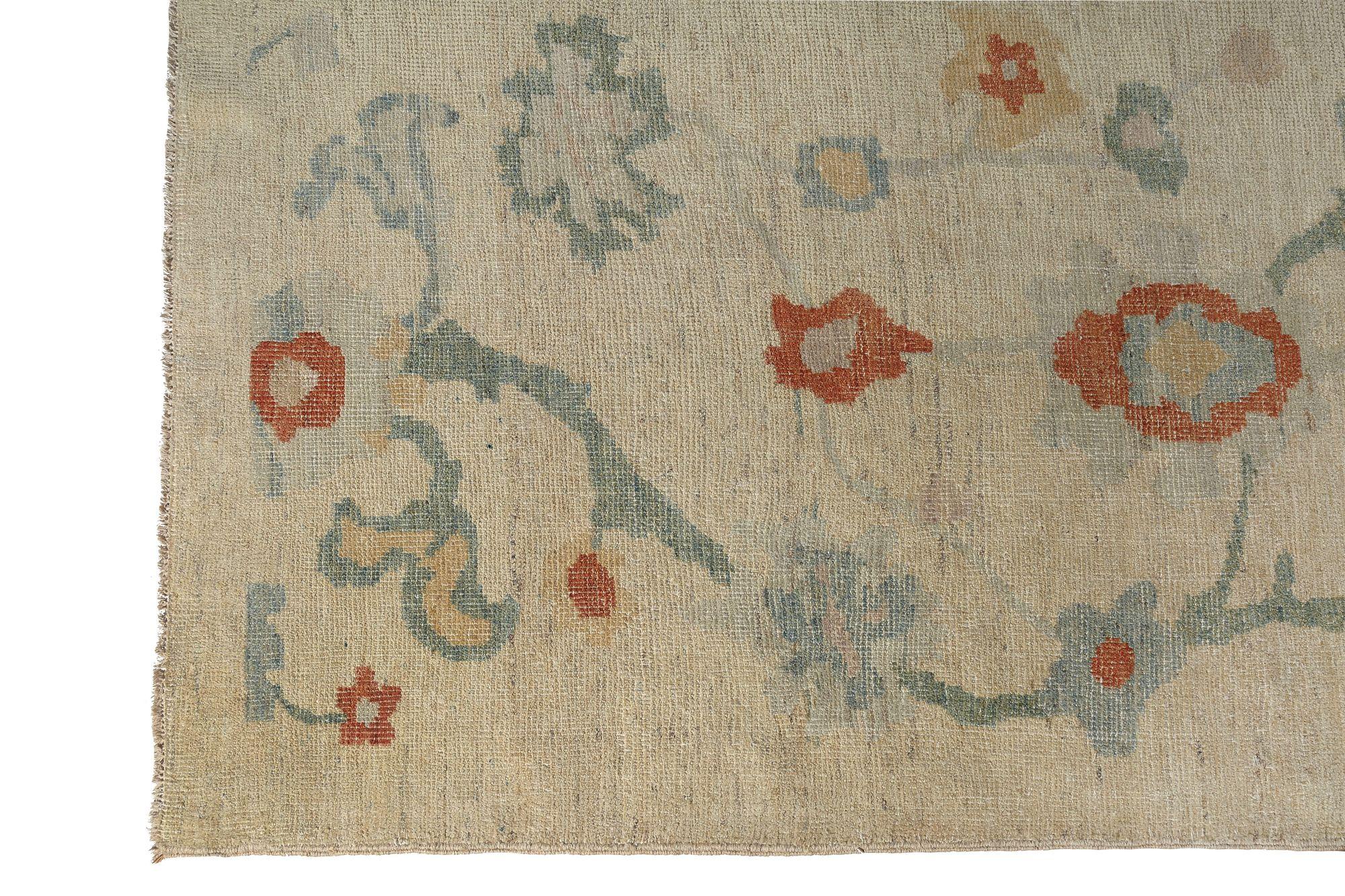 Tappeto Afghanistan Sultanabad Rugs - Lana Avorio Design/One - 97510 In condizioni ottime in vendita a Dallas, TX