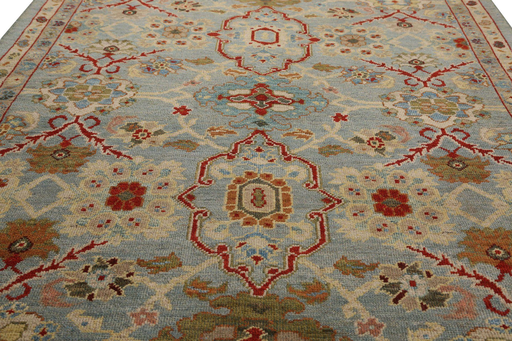 Sultanabad Kleiner Teppich aus Wolle in Blau aus Afghanistan Sultanabad - 95977 (Stammeskunst) im Angebot