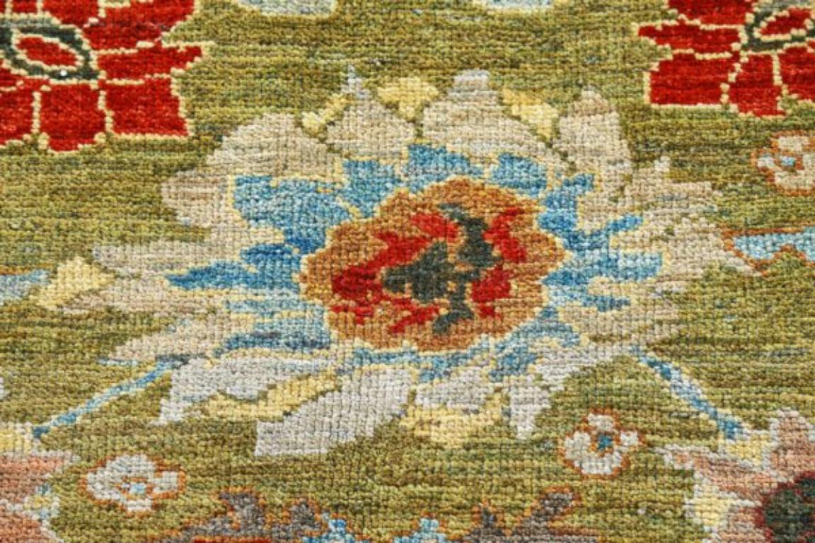 Sultanabad Afghanistan Sultanabad Kleiner Teppich - Wolle Blau Grün Rot Design - 90819 (Afghanisch) im Angebot