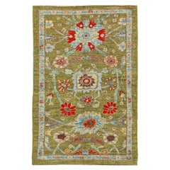 Sultanabad Afghanistan Sultanabad Kleiner Teppich - Wolle Blau Grün Rot Design - 90819