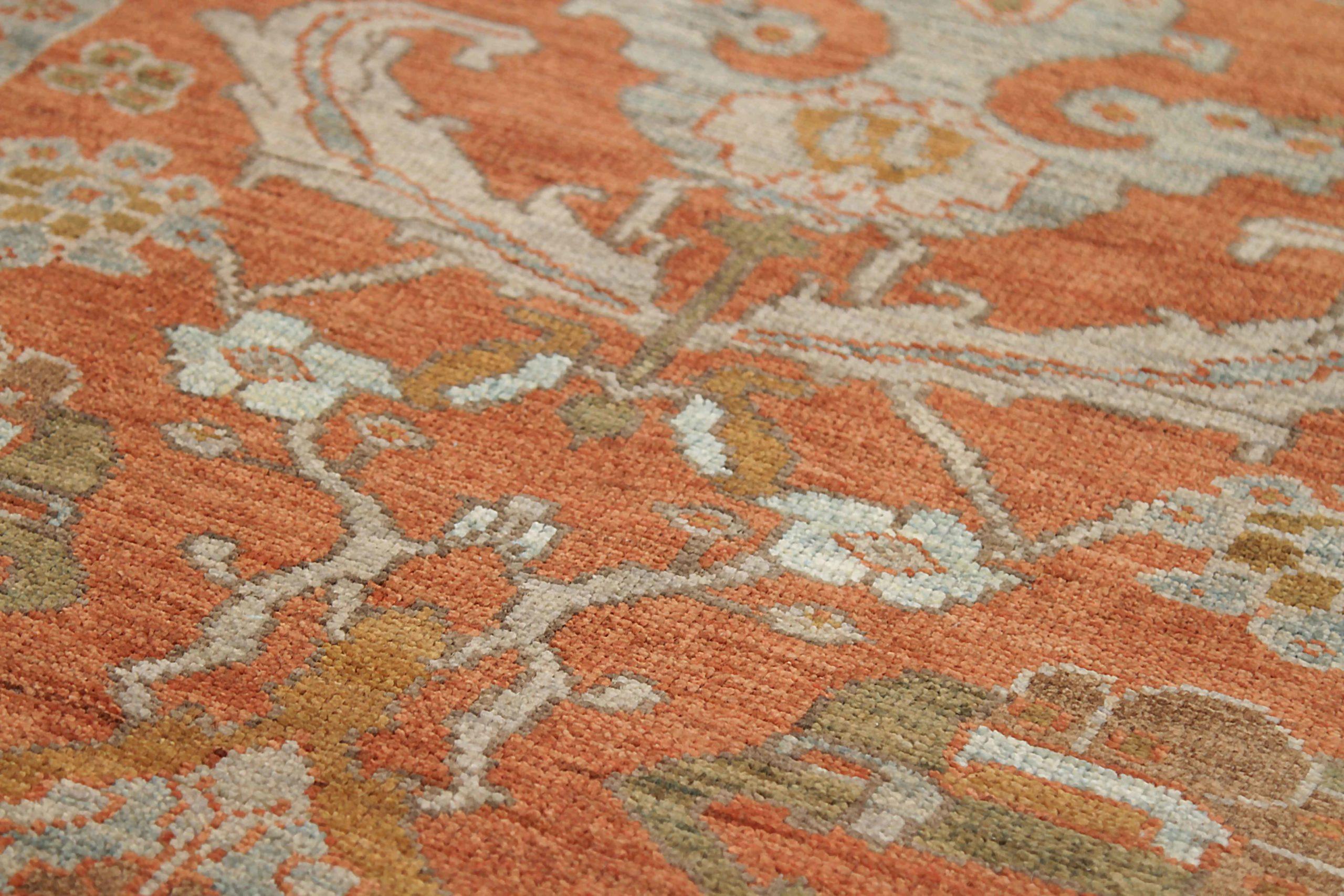 Tribal Afghanistan Sultanabad Small Rug - Wool Blue Ivory Red Design - 88589 For Sale
