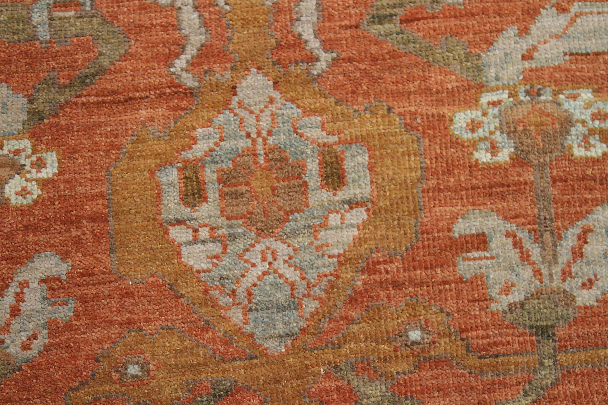 Afghanistan Sultanabad Small Rug - Wool Blue Ivory Red Design - 88589 In Excellent Condition For Sale In Dallas, TX