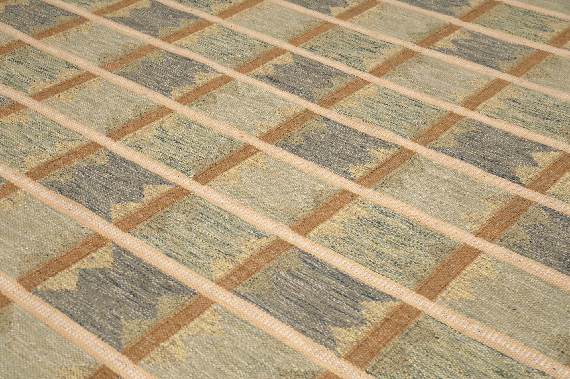 Tappeti Afghanistan Swedish Collection - Lana Blu Avorio - 97360 In condizioni ottime in vendita a Dallas, TX