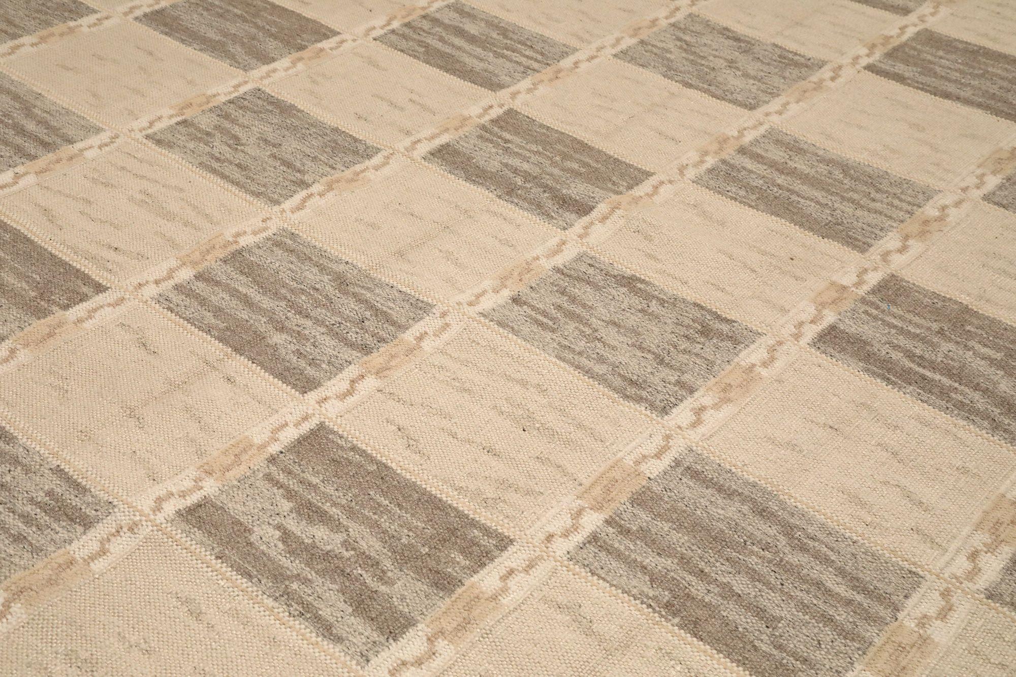 Tribale Tappeti Afghanistan Swedish Collection - Lana Marrone Avorio - 97350 in vendita