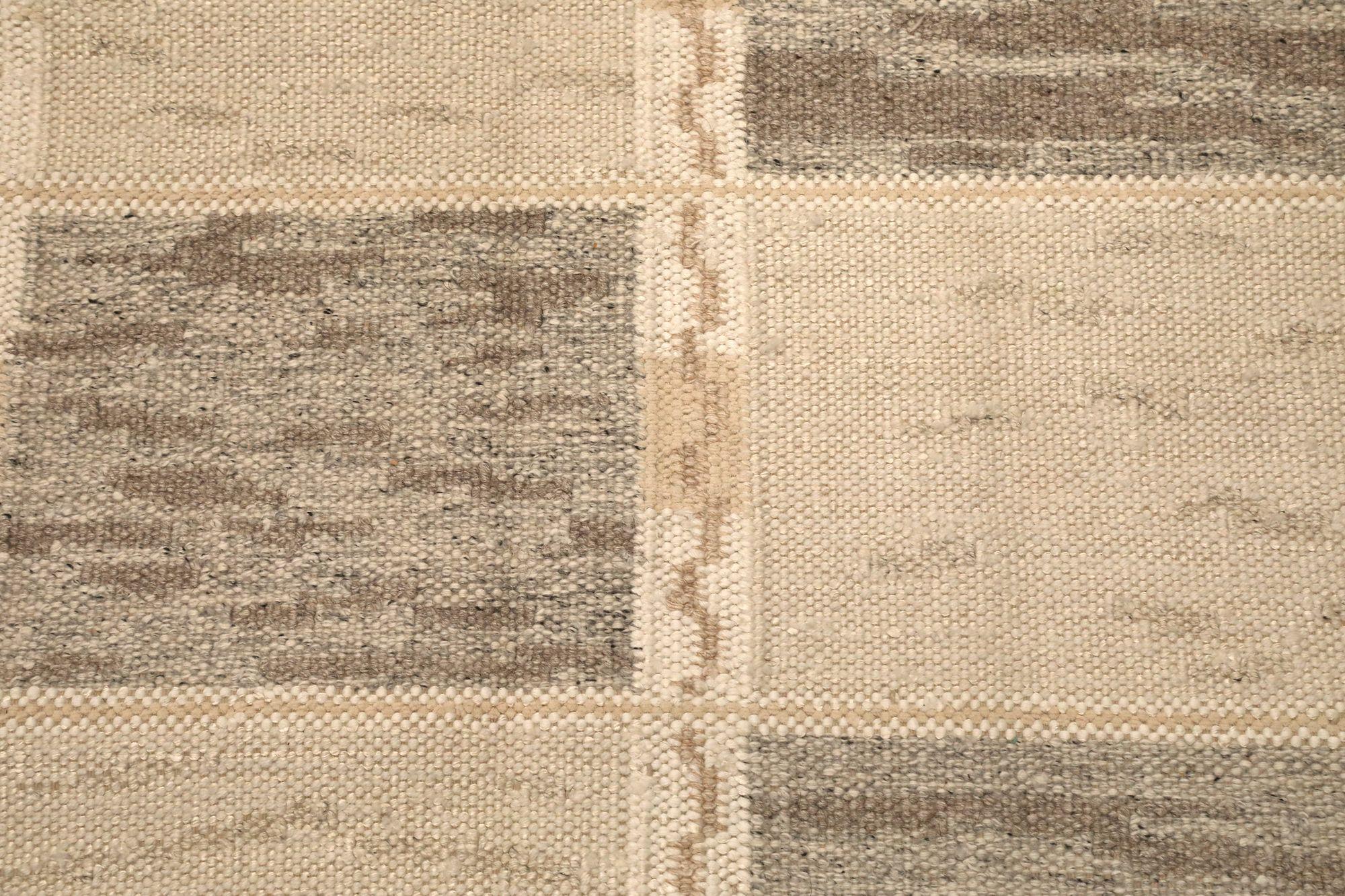 Tappeti Afghanistan Swedish Collection - Lana Marrone Avorio - 97350 In condizioni ottime in vendita a Dallas, TX