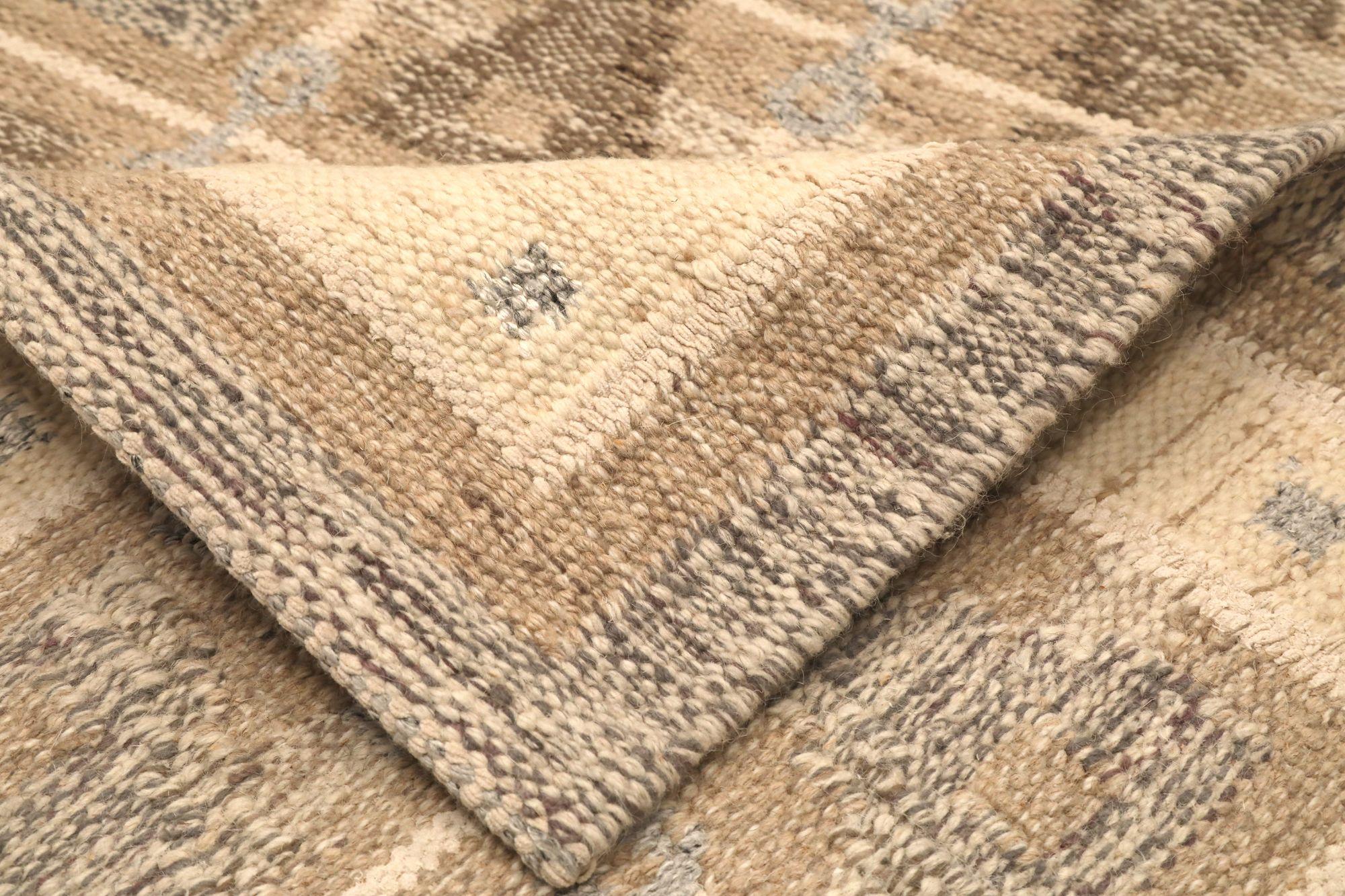 Afghanistan Swedish Collection Teppiche - Wolle Brown Taupe - 97352 (Afghanisch) im Angebot