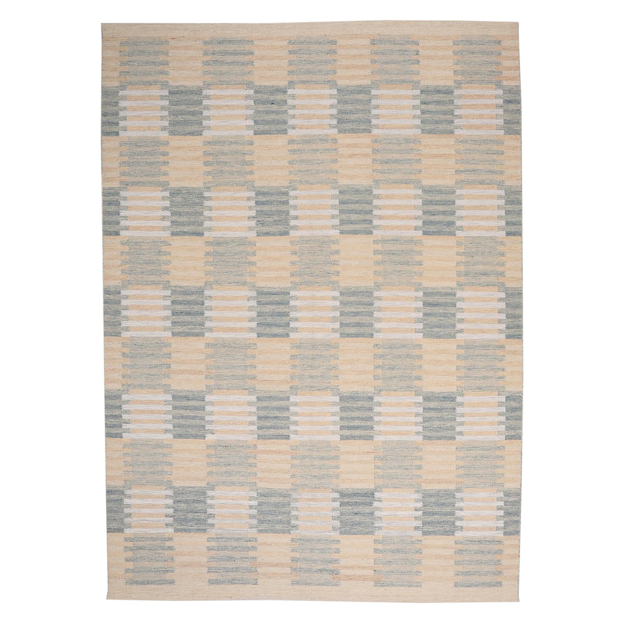 Afghanistan Swedish Collection Area Rugs - Wool Gray Ivory - 97356
