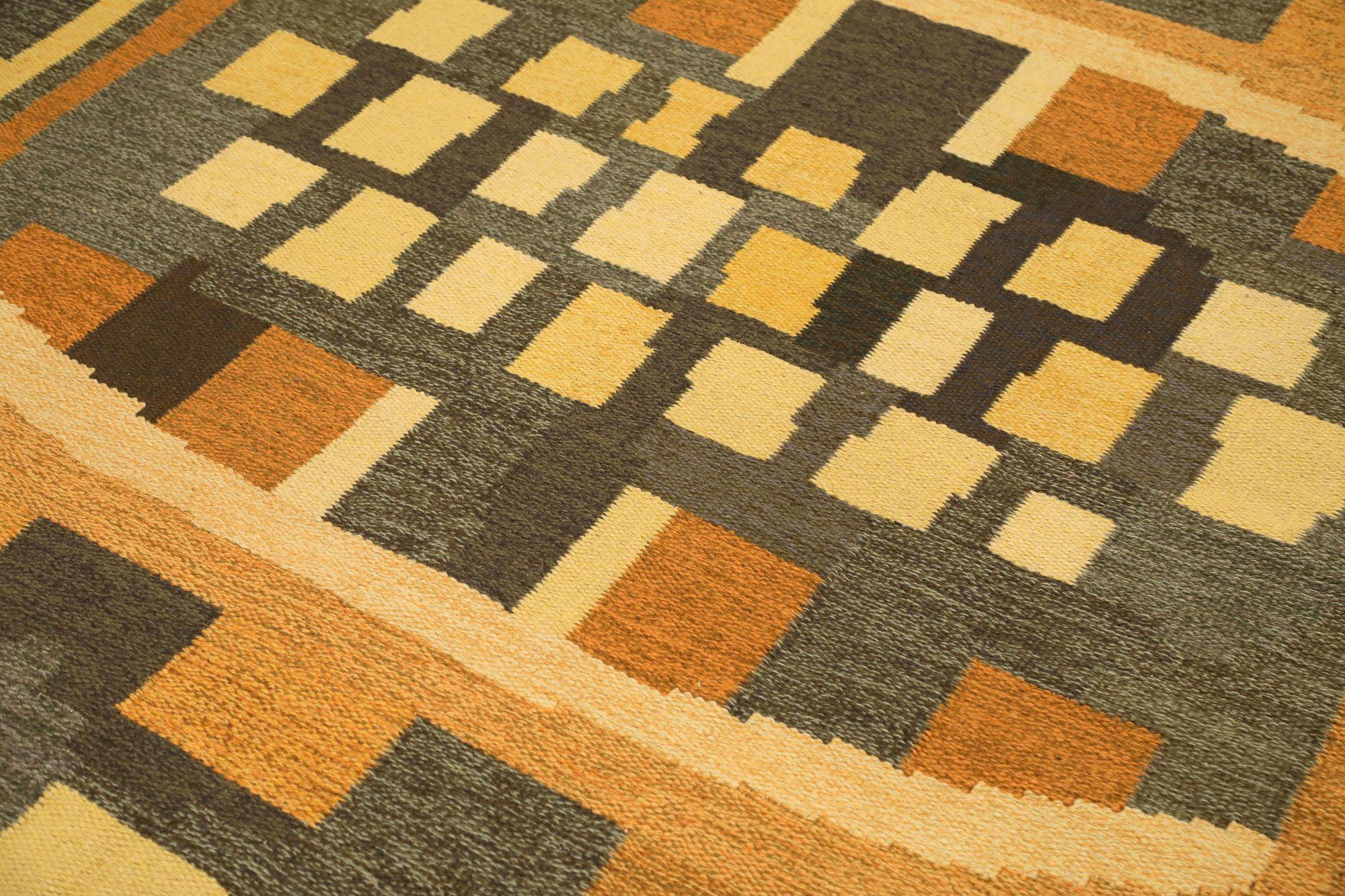 Tribale Tappeti Afghanistan Swedish Collection - Lana Grigio Giallo - 97361 in vendita