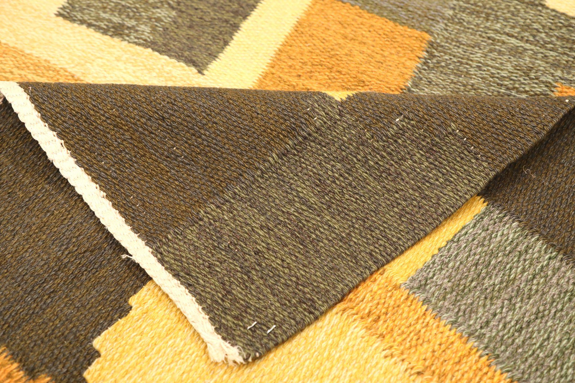 Afghano Tappeti Afghanistan Swedish Collection - Lana Grigio Giallo - 97361 in vendita