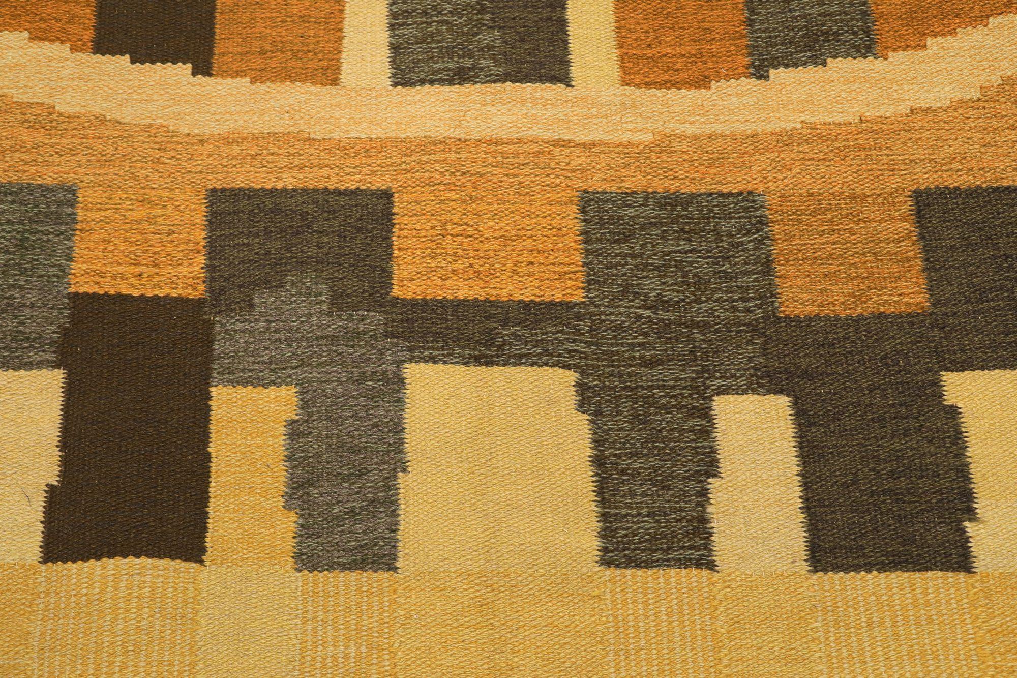 Annodato a mano Tappeti Afghanistan Swedish Collection - Lana Grigio Giallo - 97361 in vendita