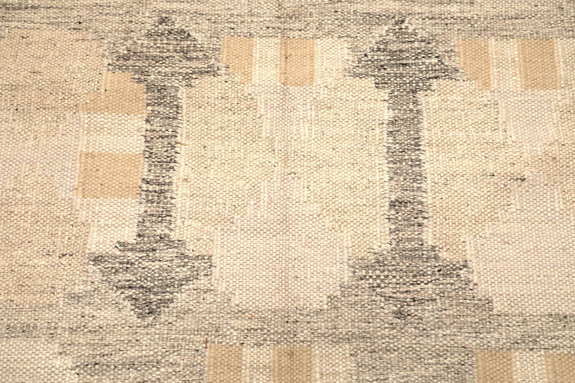 Afghanistan Schwedische Kollektion Afghanistan Teppiche - Wolle Elfenbein Design - 97347 im Zustand „Hervorragend“ im Angebot in Dallas, TX