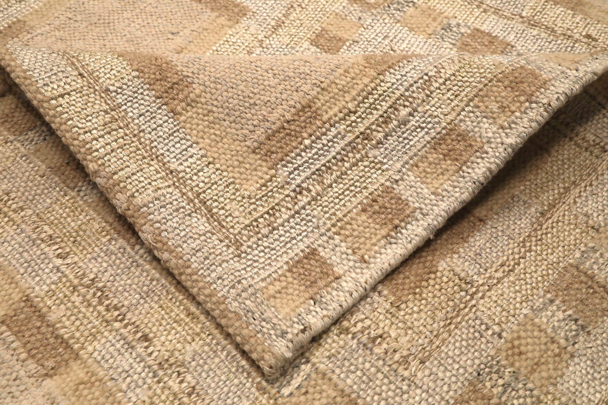 Afghanistan Schwedische Kollektion Over Size Teppich - Wolle Elfenbein - 97342 (Afghanisch) im Angebot
