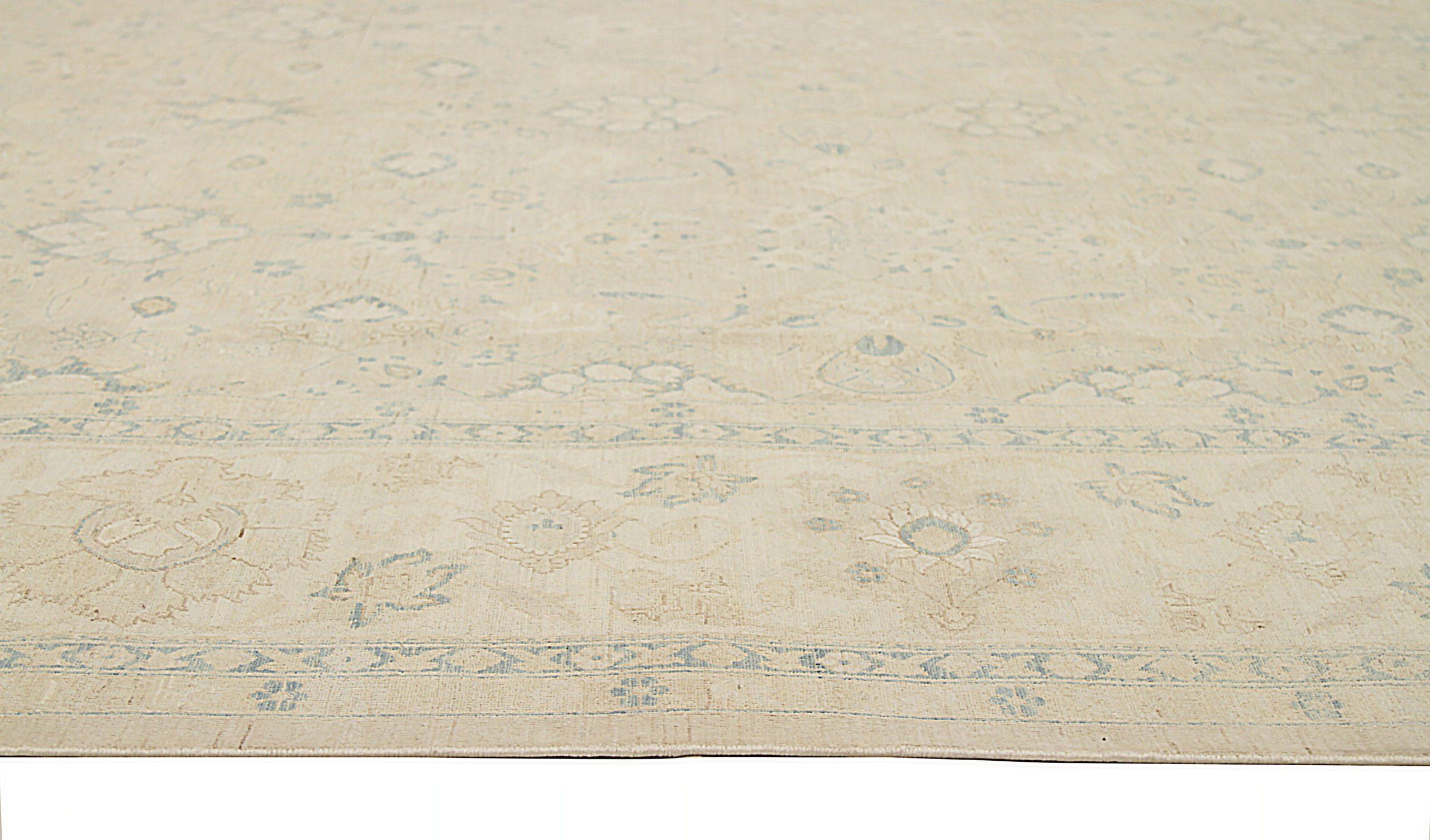 Afghanistan Täbris-Teppiche Circa 1990 - Wolle Grau Elfenbein Taupe Design - 92557 (Afghanisch) im Angebot