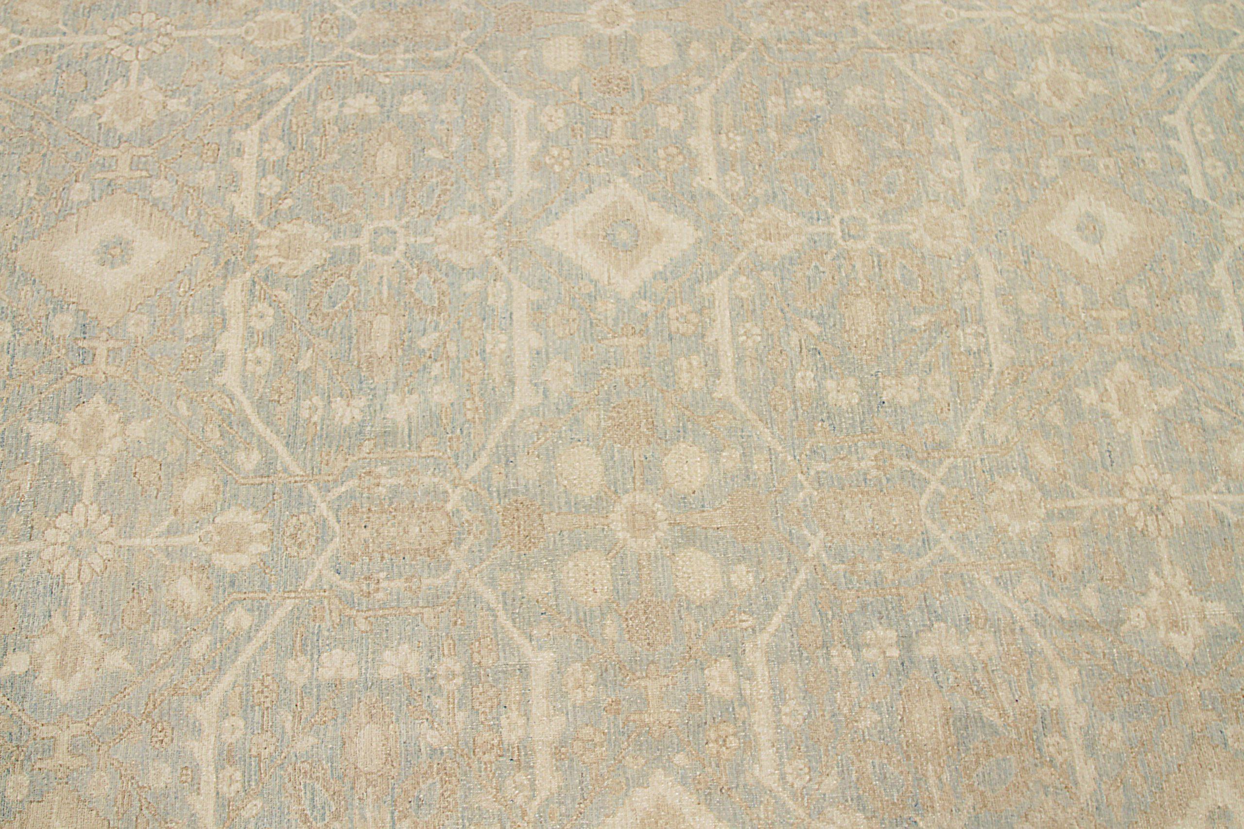 Tappeti dell'Afghanistan Tabriz Circa 1990 - Lana Avorio Design-Light - 92559 In condizioni ottime in vendita a Dallas, TX