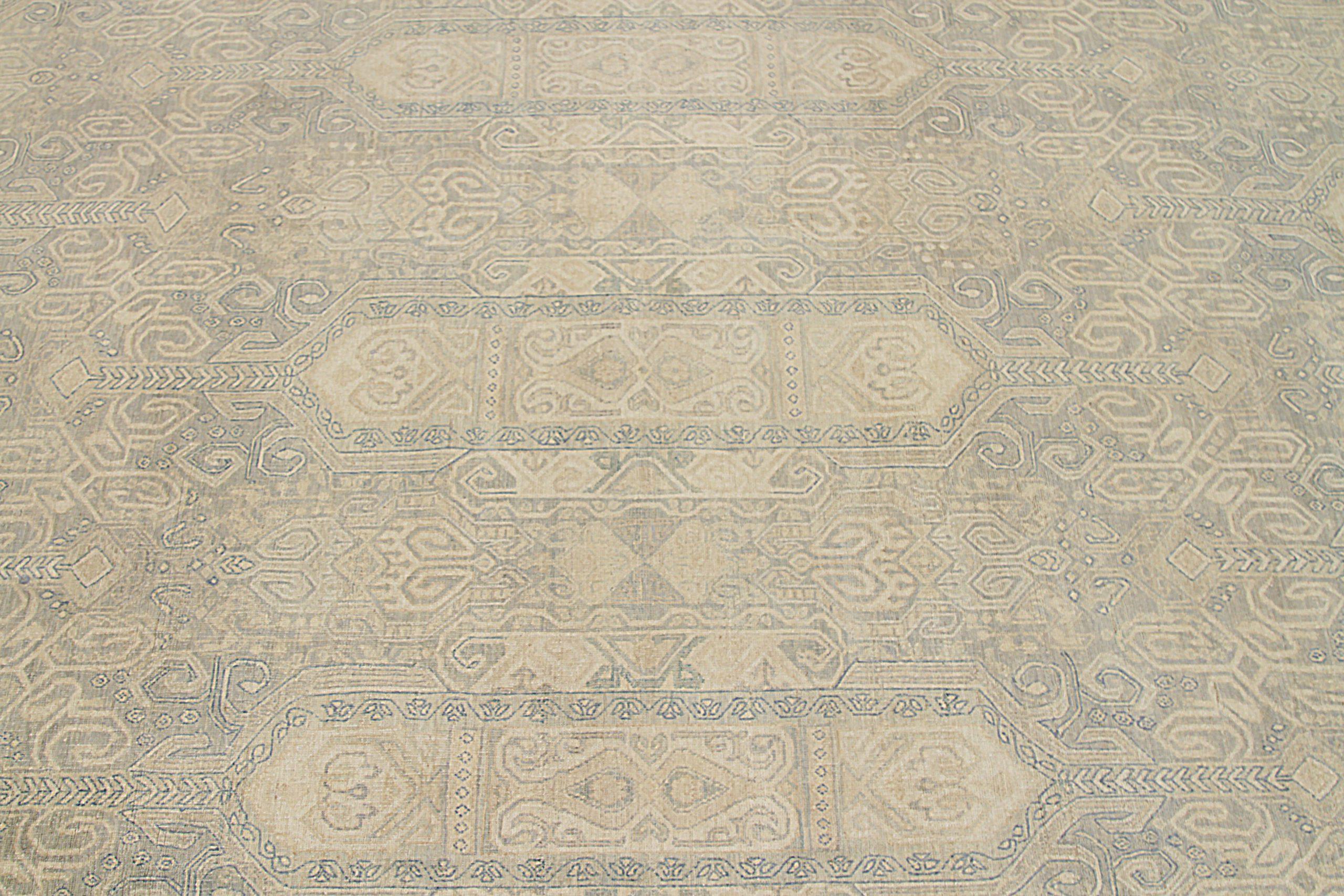Tribale Tappeti Afghanistan Tabriz Circa 1990 - Lana Avorio Taupe Design - 92560 in vendita