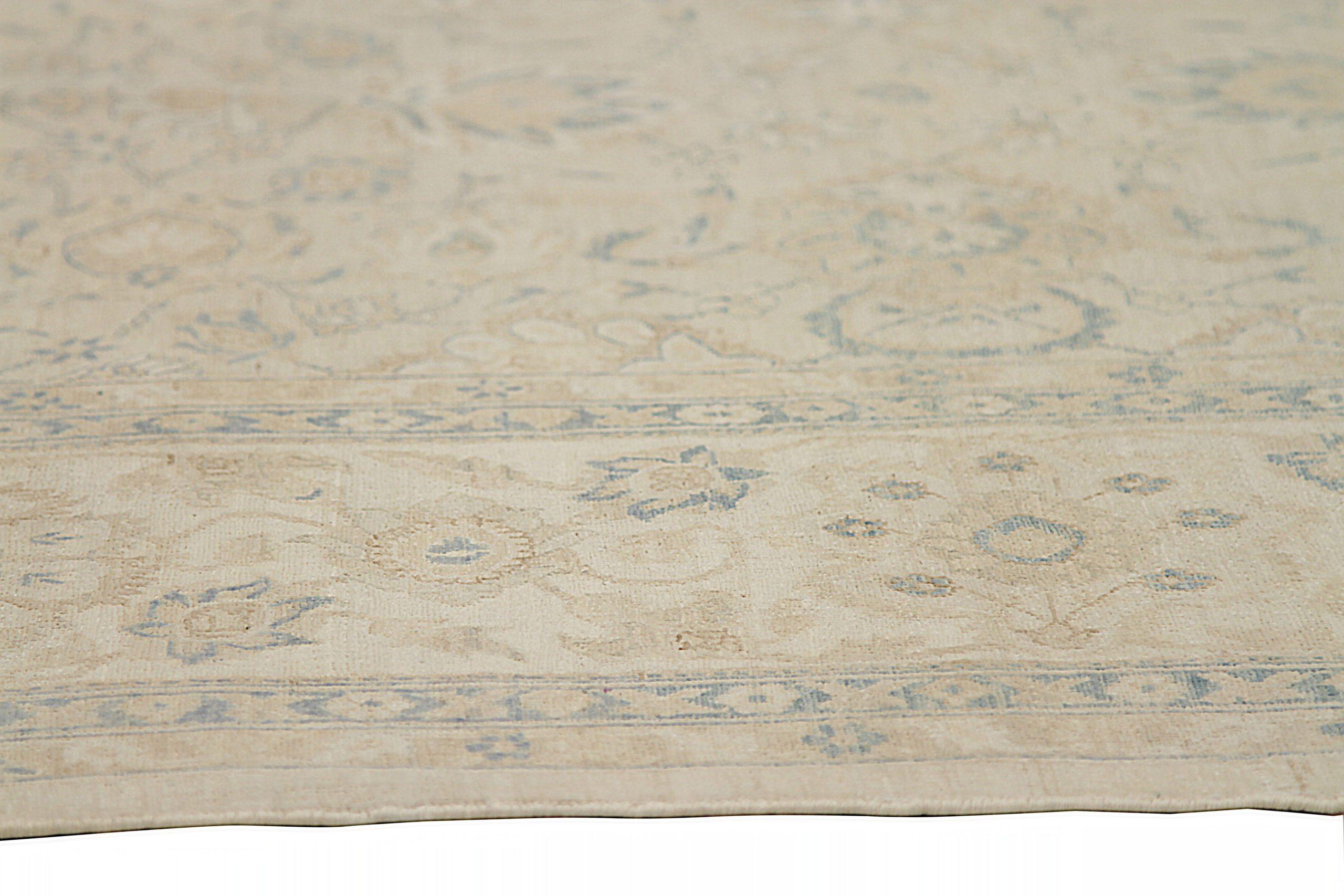 Tappeti dell'Afghanistan Tabriz Circa 1990 - Lana Avorio Taupe Design - 92561 In condizioni ottime in vendita a Dallas, TX