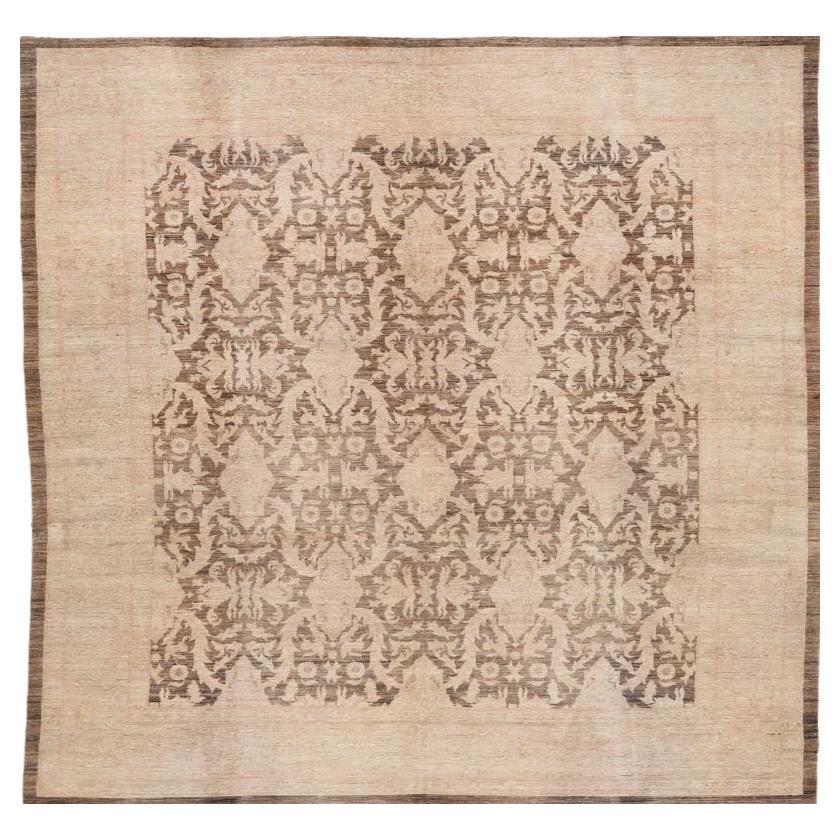 Tappeti Afghanistan Tabriz - Lana Marrone Avorio - 92043 in vendita