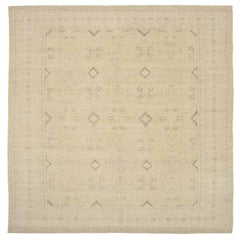 Tappeti Afghanistan Tabriz - Lana Marrone Avorio Disegno Giallo - 92075