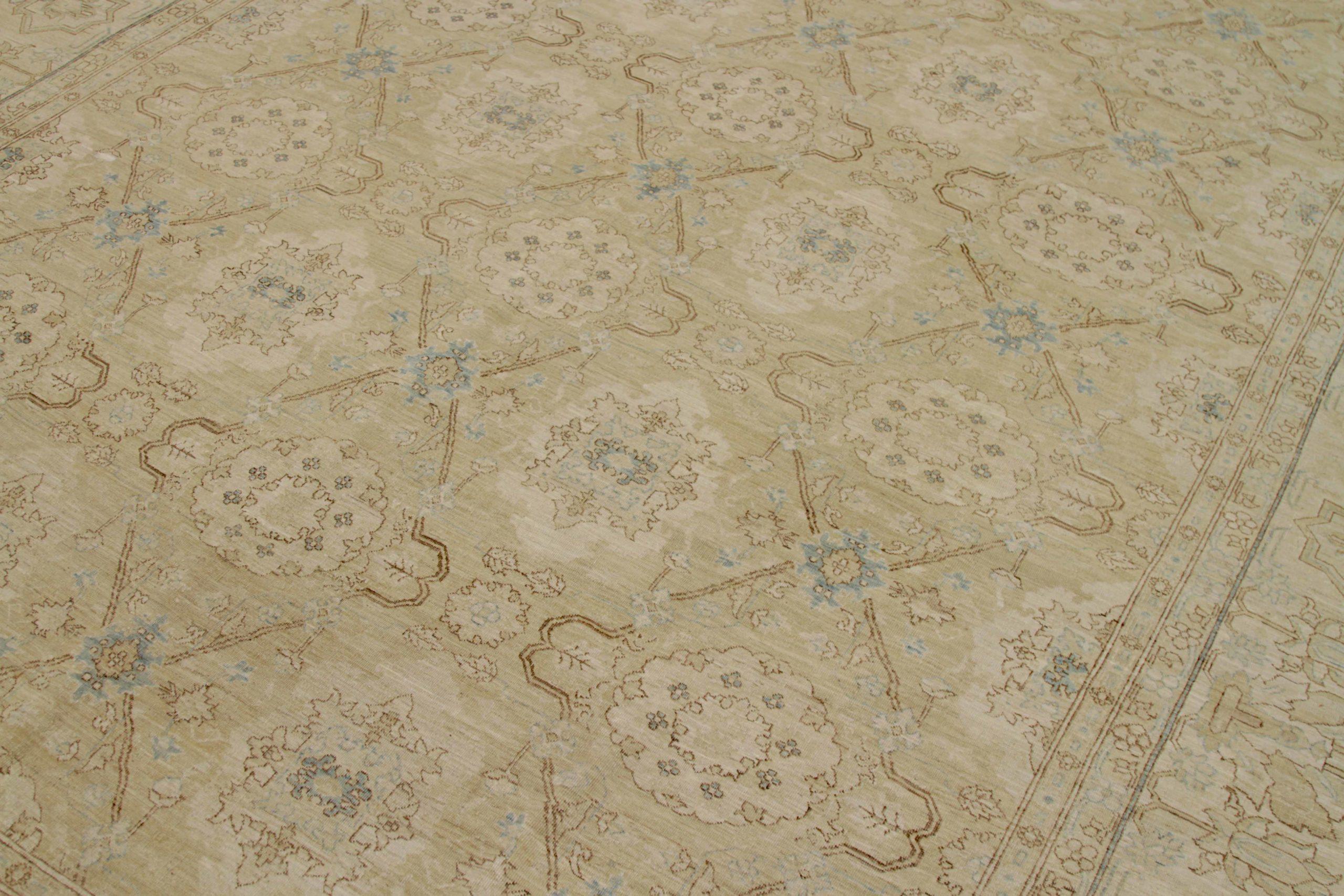 Afghano Tappeti Afghanistan Tabriz - Lana Avorio Taupe Design - 92082 in vendita