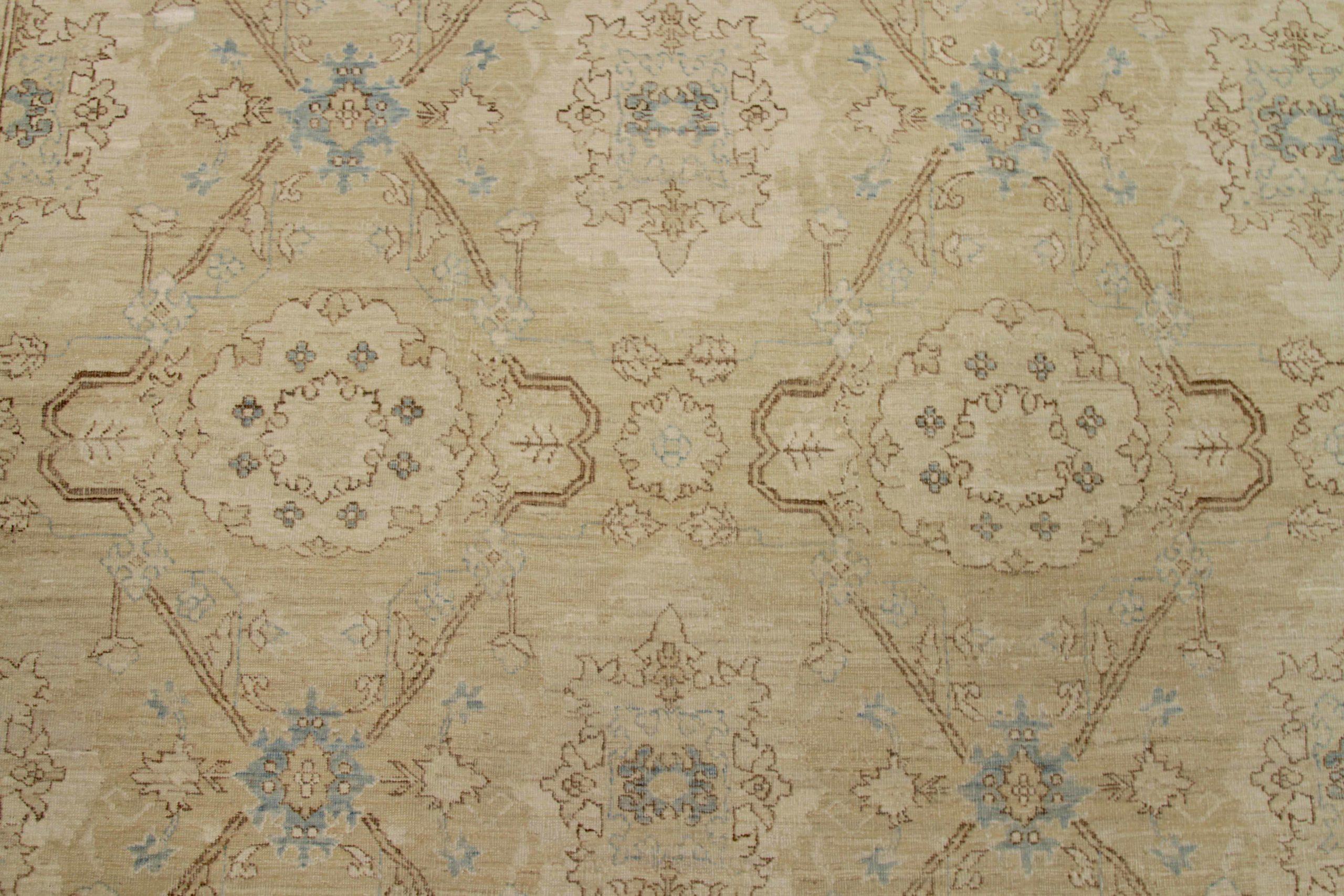 Tappeti Afghanistan Tabriz - Lana Avorio Taupe Design - 92082 In condizioni ottime in vendita a Dallas, TX