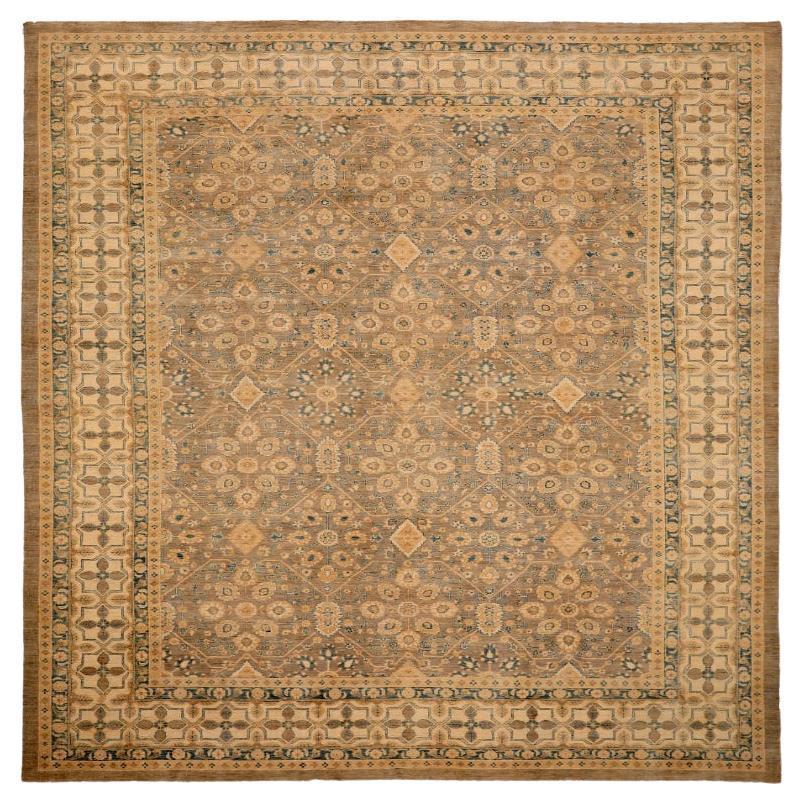 Tappeti Afghanistan Tabriz - Lana Avorio Taupe Disegno Giallo - 93887 in vendita