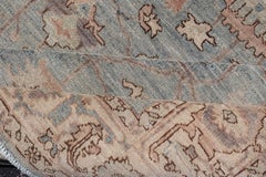 Afghanistan Tabriz Teppich mit blassblauem Feld und zartem Blumendesign