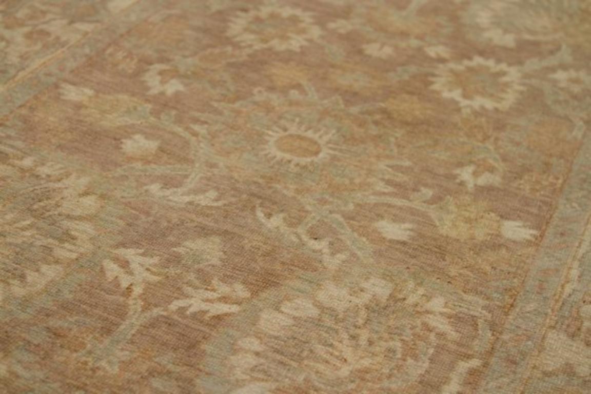 Afghanistan Tabriz Läufer Teppich CIRCA 1990 - Wolle Braun Elfenbein Design - 91936 (Afghanisch) im Angebot