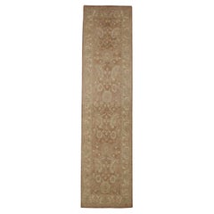 Tapis de course Afghanistan Tabriz Circa 1990 - Laine Brown Ivory Design - 91936