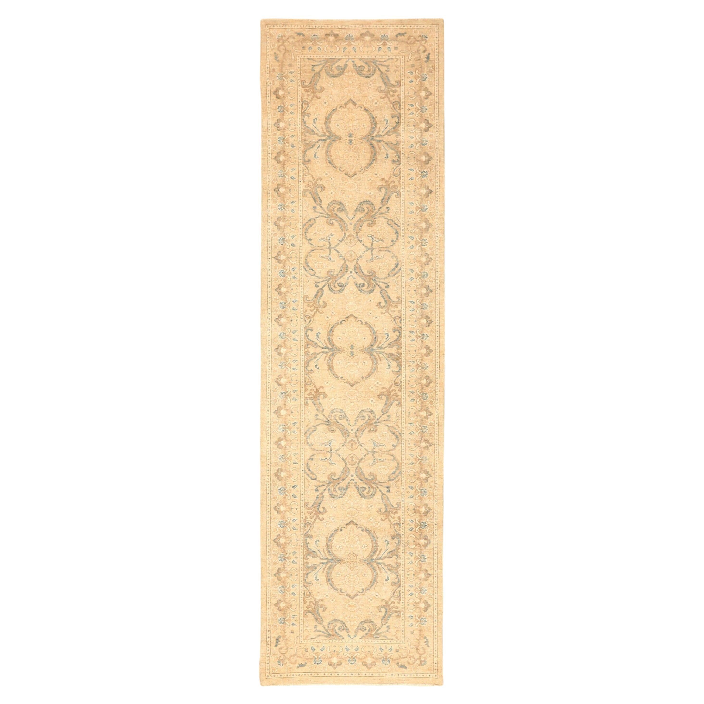 Tappeto Afghanistan Tabriz Runner - Disegno in lana e avorio - 93879