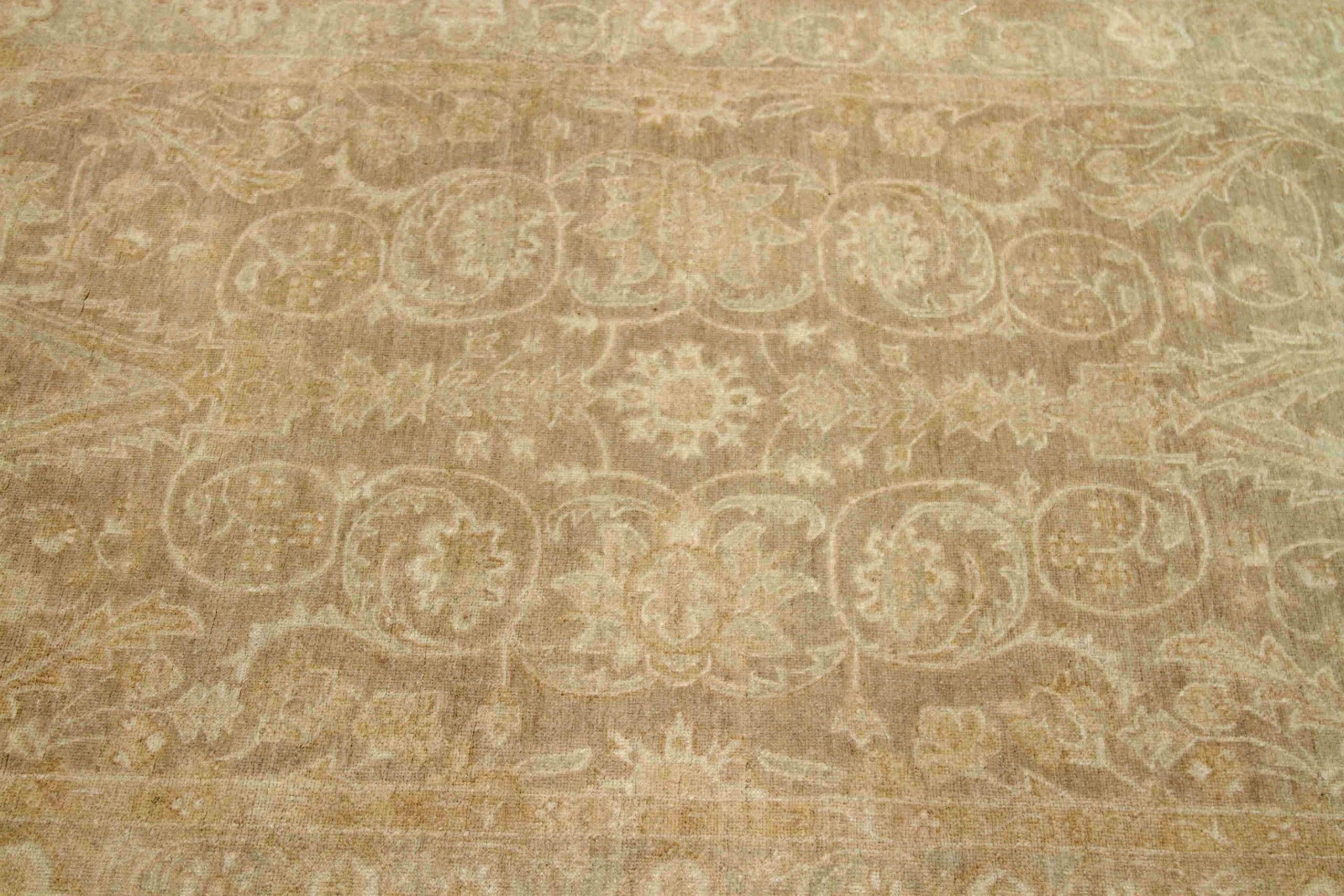 Afghanistan Tabriz Kleiner Teppich CIRCA 1990 - Wolle Braun Elfenbein Design - 91929 (Stammeskunst) im Angebot