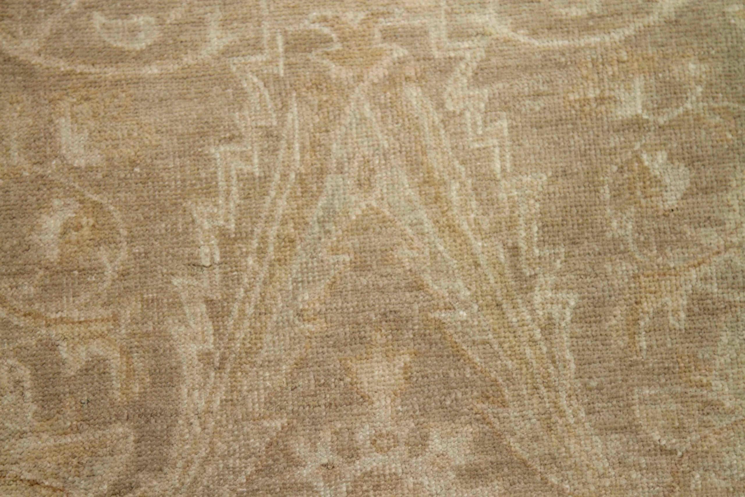 Afghanistan Tabriz Kleiner Teppich CIRCA 1990 - Wolle Braun Elfenbein Design - 91929 im Zustand „Hervorragend“ im Angebot in Dallas, TX