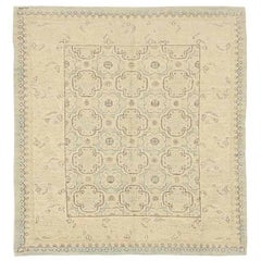 Afghanistan Tabriz Small Rug - Wolle Brown Ivory Design - 92051
