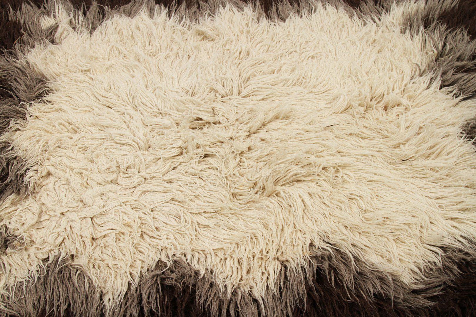 Tribale Tappeto Afghanistan Tulu Small Circa 1990 - Lana Marrone Avorio Design - 92620 in vendita