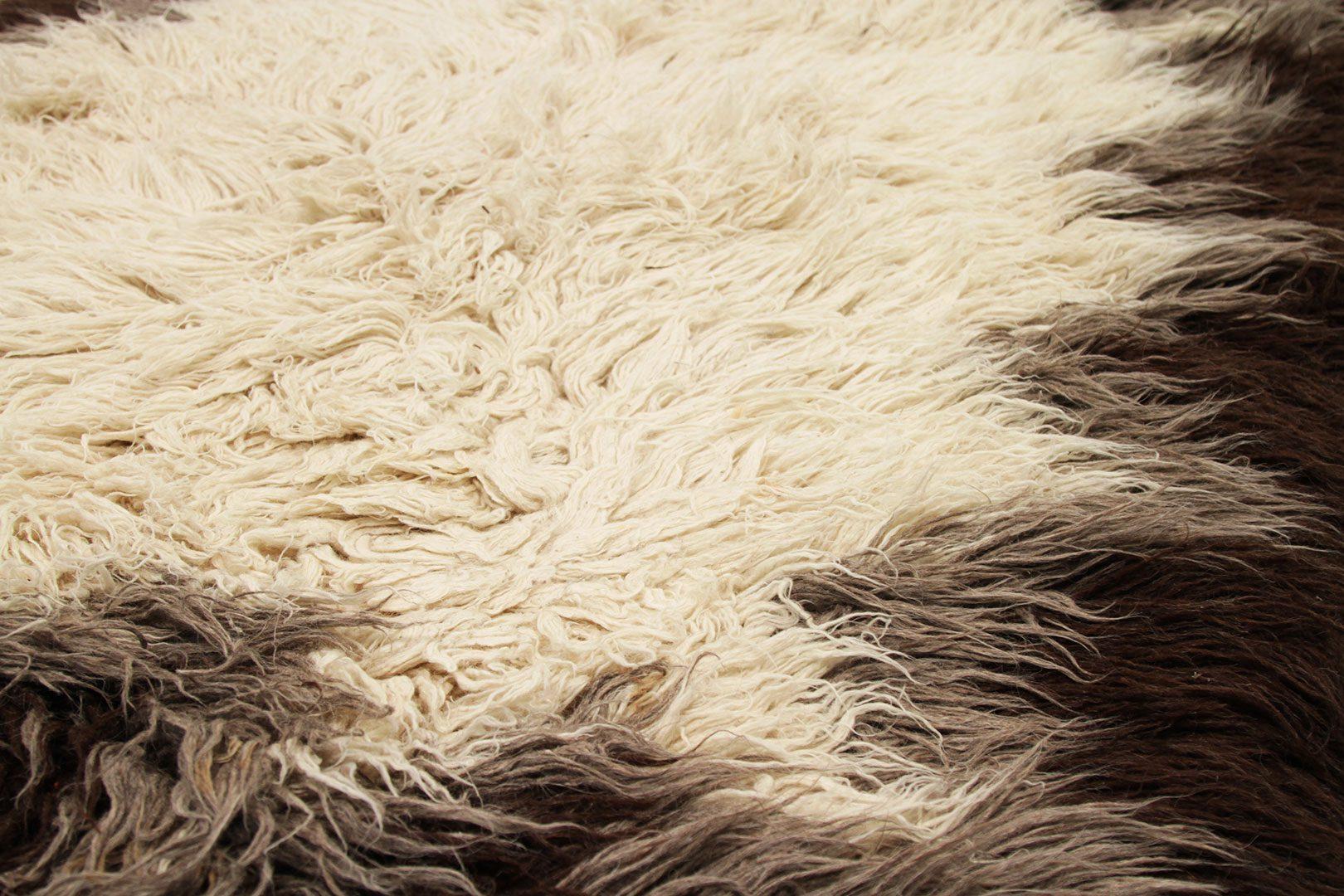 Afghano Tappeto Afghanistan Tulu Small Circa 1990 - Lana Marrone Avorio Design - 92620 in vendita