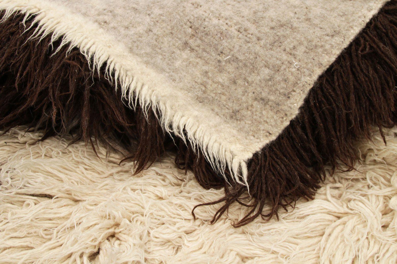 Tappeto Afghanistan Tulu Small Circa 1990 - Lana Marrone Avorio Design - 92620 In condizioni ottime in vendita a Dallas, TX