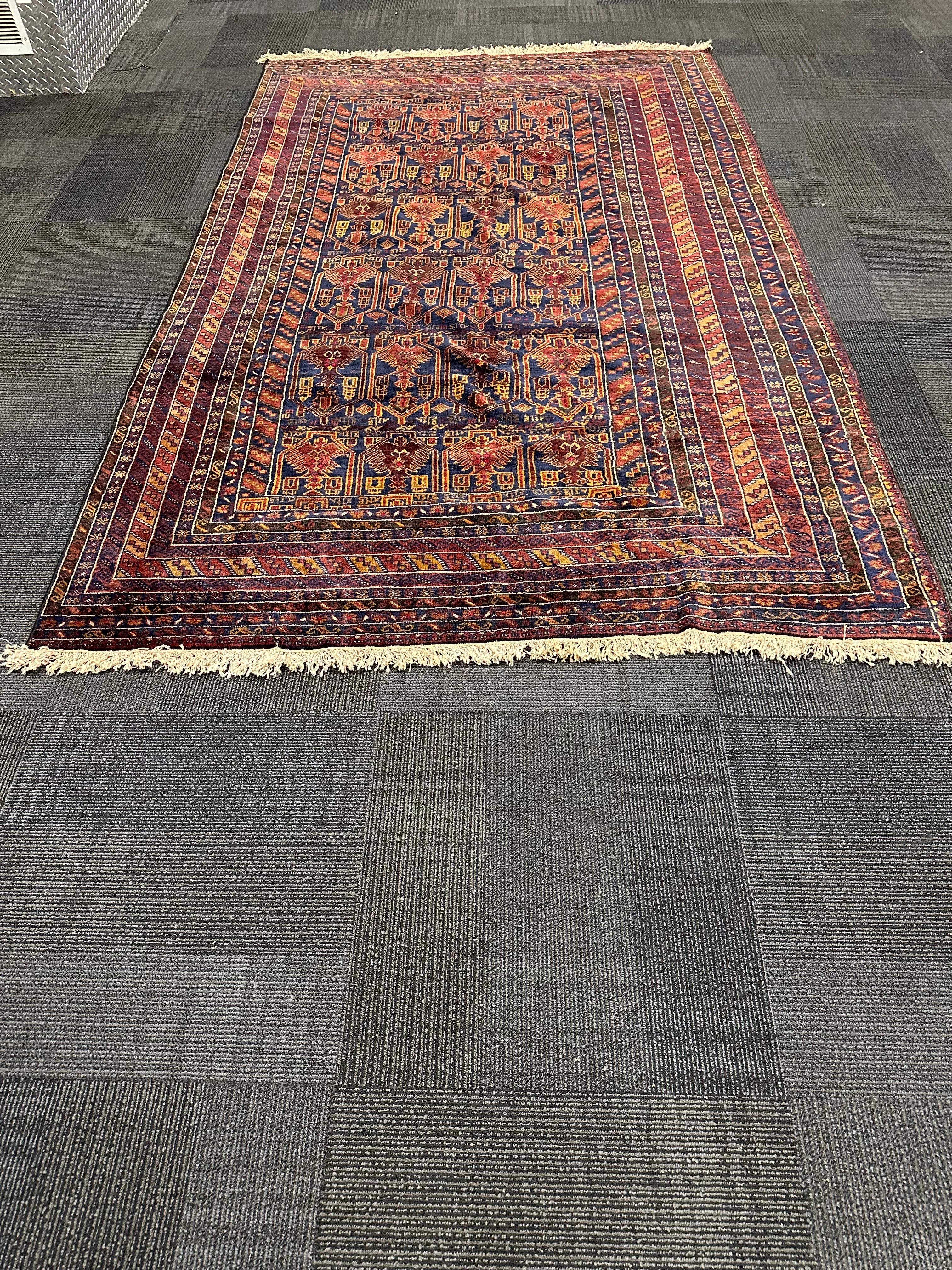 XIXe siècle Tapis ancien tribal afghan Baluchi Design, 19e siècle en vente